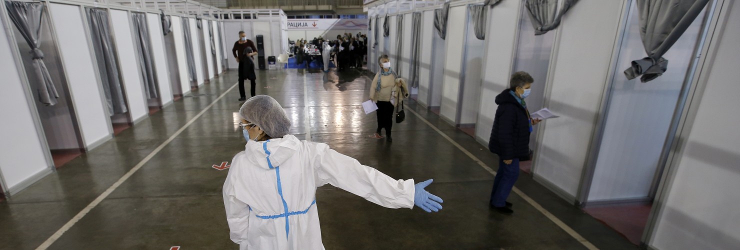 Belgrade Fair makeshift vaccination center