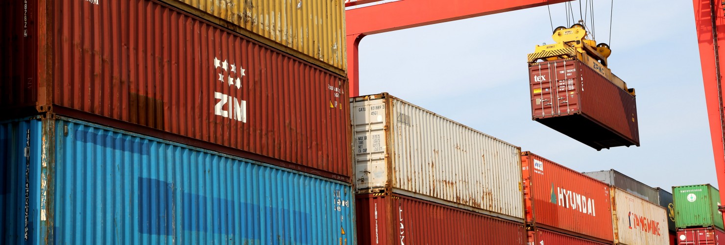 Large machinery loads containers at the China-Kazakhstan (Lianyungang) Logistics Cooperation base in Lianyungang, East China's Jiangsu province, Aug 18, 2022. 