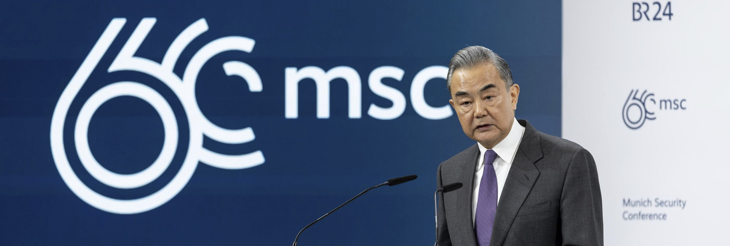 Chinese Foreign Minister Wang Yi at the Munich Security Conference 2024