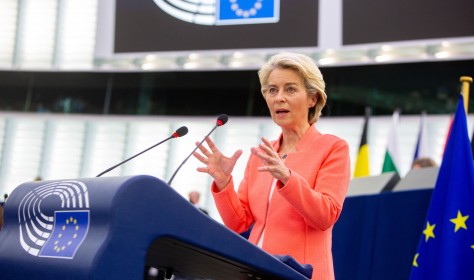 Ursula von der Leyen at the State of the Union Speech in September.