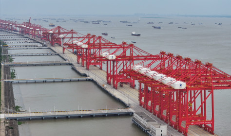 Container terminal in Taicang Port area of Suzhou Port, China