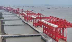 Container terminal in Taicang Port area of Suzhou Port, China